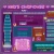 Pixelated static image of a purple-toned interface with teal and pink elements arranged in a grid-like layout.