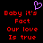Pixelated red text on black background with purple heart symbol above, repeated twice in a
