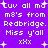 Purple background with white pixelated text reading 'Luv all m3's from Redbridge. Miss y'all xXx' and small white plus signs scattered throughout.