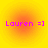 Four identical square display 'Lauren =]' text over a yellow-orange gradient background with a central red-orange glow