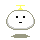 Pixelated white rounded shape with yellow top, gray base, and multiple facial expressions including neutral, angry, squinting, and crying.