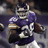 Pixelated image of a football player in purple uniform holding a ball, with yellow text on purple background reading #28 Peterson He Rocks Just Admit It.