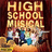 Four- of pixelated text and imagery: top-left shows 'HIGH SCHOOL MUSICAL' with characters, top-right has white lowercase text on dark blue, bottom-left displays 'ROCKS my SOCKS', bottom-right is empty gray