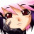 Pixelated anime-style character with pink and purple hair on left, black background with white text "Anime IM" and signature on right in a 2x1 contact sheet layout.