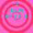 Four identical circular icons with red concentric rings on a pink background, each displaying cyan text "I Love Amy B.N.".