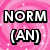 Pink swirled background with white sparkles and six black-outlined text labels: NORM (AN), LE-LE, TREE, HOVE, CAL. FREAK, RONALD.