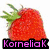 Pixelated strawberry, rubber duck, woman's face, and pink hearts with text overlays on white and pink backgrounds.