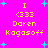 Bright pink background with cyan starbursts; yellow text reads 'I <333 Daren Kagasoff' in two identical vertical