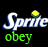 Animated Sprite logo with yellow dot above 'i', green text changing from obey to your then thirst on black background.
