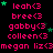 repeated pink text names with green star icons on a black background, showing subtle color variations in the stars
