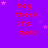 Purple background with repeated red text 'hey there it's mela' and pink star shapes scattered across the image.