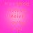 A pink gradient background displays four identical text blocks reading "Miranda Ashley Weier Loves You" in pixelated light pink font.