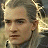 A 48x48 pixel buddy icon featuring a side-profile of a character with long hair and pointed ears next to "LORD OF THE RINGS" text on a brown background, displayed as part of an animated contact sheet.