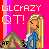 Pixelated static icon with pink background featuring stylized text and a cartoon character with long blonde hair wearing blue clothing, plus small green elements at the bottom left.