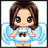 Pixelated cartoon character with brown hair and blue wings holds a white object with brown text, displayed in four showing subtle pose changes
