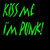 Green pixelated text on black background arranged in a contact sheet with two frames showing sequential animation changes.