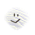 Pixelated circular icon with light blue and white gradient background, two vertical black eyes, and a curved dark gray smile.