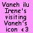Pixelated text on a pink background with white and black sections, showing repeated phrases in different arrangements.