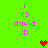 Pixelated green background with pink text and heart symbols, showing animation changes between frames.