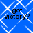 Blue background with white diamond-shaped pattern and four identical text blocks reading 'got victory?' in black pixelated font
