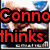 A four- with pixelated text overlays: red "Conno", green "eminer thinks is", and blue "COOL!" over character images