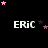Black background with repeated 'ERIC' text in light green, pink and purple stars scattered around each instance.