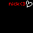 Red pixelated text 'nick<3' appears on a black background with a white heart symbol replacing the '<3' in one view.