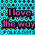 Pixelated text on a turquoise background with colorful dot pattern, displaying phrases in multiple colors and fonts.