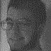 A grayscale animated sequence showing a person's face transitioning through multiple expressions and poses, including smiling, neutral, and hand-to-face gestures.
