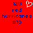 Red background with blue text and a white pixelated heart symbol centered above the text.