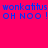 Pixelated blue text on colored backgrounds reads 'wonkafitus' above 'OH NOO!' in four identical