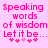 Pixelated pink text on light pink background with heart symbols below, showing two animation frames where the fourth and fifth hearts change from solid to hollow.