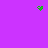 Purple background with three green pixelated shapes: a heart, scattered dots, and a small cluster of squares.