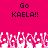 Pixelated pink background with 'Go Kaela!!' text repeated twice above a of white pixelated hands raised in celebration