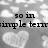Black text on a gray background with white heart shapes; the phrase 'so in simple terms i love him a lot' appears