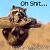 A pixelated figure in a brown outfit with a hat stands against a light blue sky and sandy ground, with 'ON SMT...' text above.