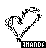 16 pixel-art icons featuring a heart-shaped outline with 'JHANG' text below, each icon showing progressive simplification from detailed to minimal design
