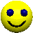 Yellow spherical emoji with blue eyes and black mouth in various expressions including smiling, neutral, and frowning.