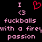 Pixelated pink text and symbols on black background, with red heart symbol above 'I <3' and repeated phrase below.