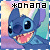 Pixelated blue cartoon character with large eyes and pink tongue, set against a pastel gradient background with text overlays.