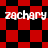 Red and black checkered pattern with 'zachary' text in white, showing two distinct layouts across observations