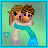 Animated contact sheet of a pixel-art couple hugging with heart symbols and "I love danl" text, showing frame-by-frame animation changes in eye color and letter highlighting.