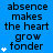 Blue background with black text reading "absence makes the heart grow fonder" and white star symbols appearing in different quantities across three