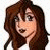 Pixelated image of a female character with long brown hair and light skin, next to green text reading 'Original Icons .com' on dark background.
