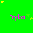 Green background with yellow stars and repeated pink text 'Eryka' in a pattern