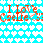 Pixelated cyan background with white heart pattern, red text "I Love Caelie<3" repeated twice in horizontal bands.