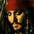 A 48x48 pixel animated contact sheet showing three frames of a Pirates of the Caribbean character with long hair, red bandana, and earrings in a low-resolution cartoon style.