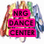 Pixelated image of colorful cartoon figures with pink text overlays reading 'NRG DANCE CENTER' and 'COMPANY 05 gonna be amazing<3 ly girls'.