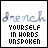 nine showing variations of a pixelated 'breach' text above fragmented phrases like 'YOURSELF IN WORDS UNSPOKEN', with subtle color and character changes across frames