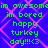 Blue background with pink diamond lattice pattern, green pixelated text repeating 'im awesome im bored happy turkey day!!!<3' in four identical quadrants.